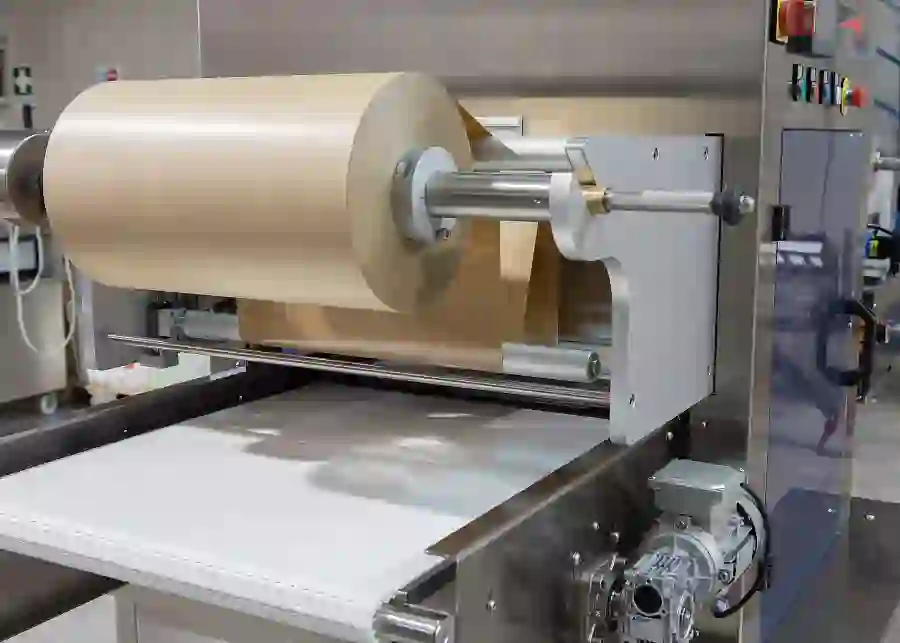 salida envase termoselladora automática